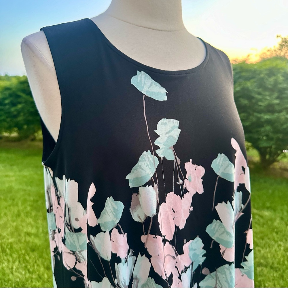 ALFANI FLORAL SLEEVELESS TOP - Picture 6 of 16